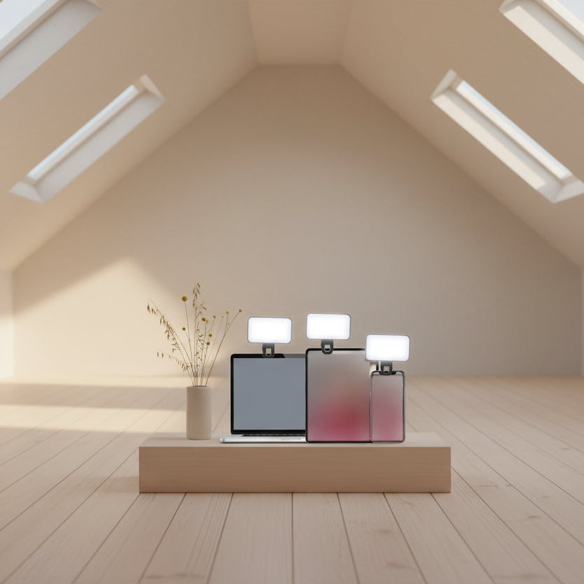 Luz LED portátil para selfies y videollamadas - 3 modos de iluminación